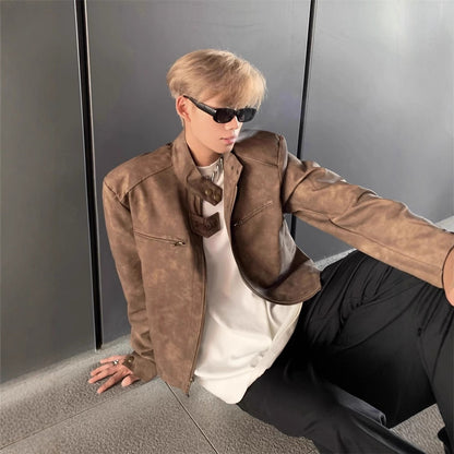 Men's Niche Design Loose Cropped Jacket