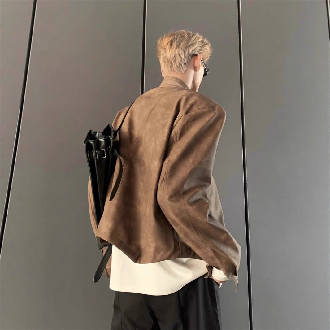 Men's Niche Design Loose Cropped Jacket